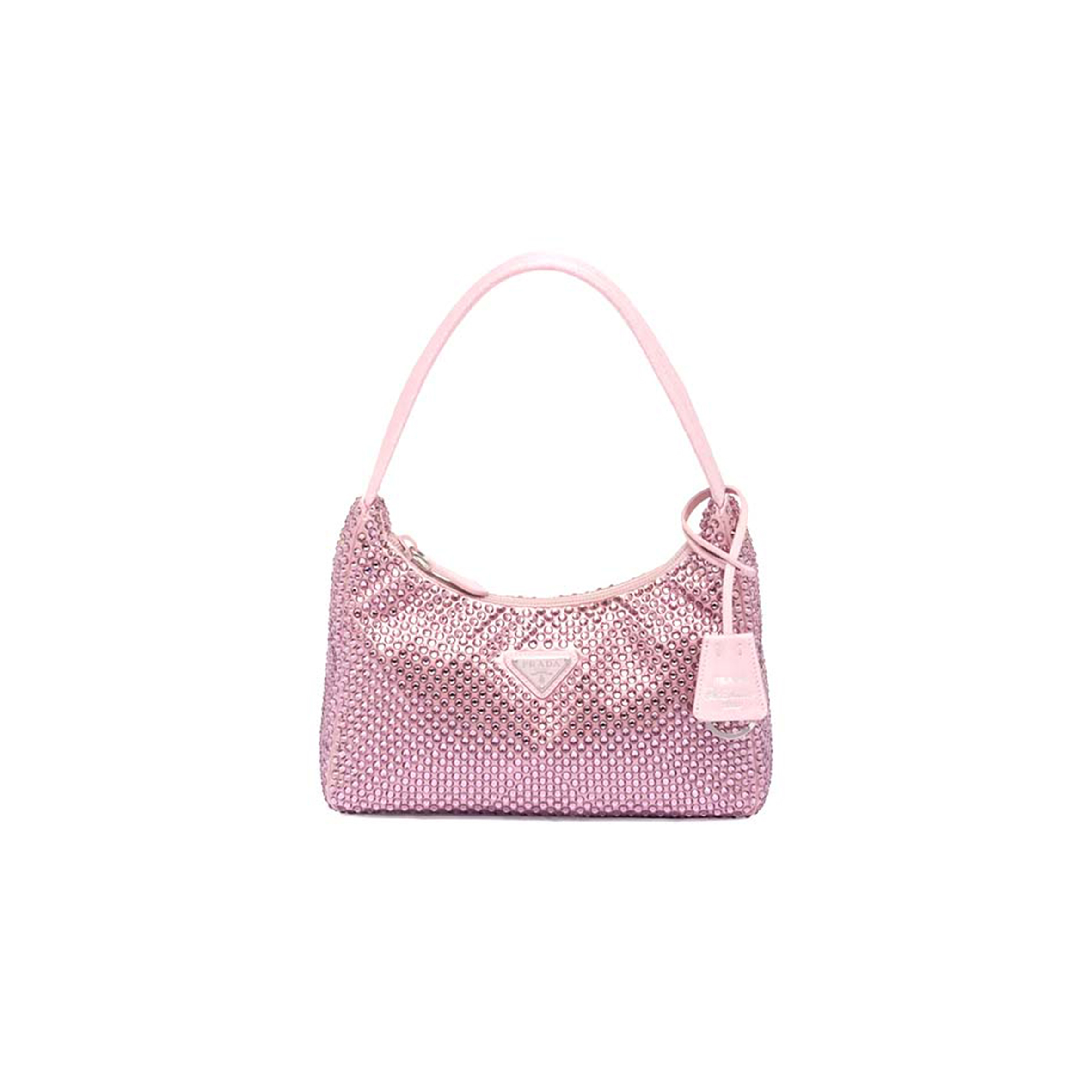 PRADA RE-EDITION SATIN MINI-BAG WITH CRYSTALS 1BC515 (22*17*6cm)